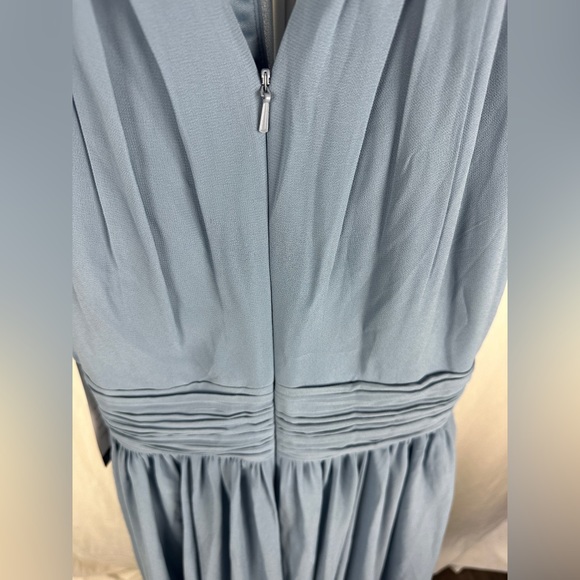 Bill Levkoff Slate Blue Halter A-Line Princess Dress Size 0 NWT - Picture 12 of 17